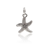 Starfish Pendant Pave Clear CZ Necklace/Bracelet Charm 11x13mm - BestBeaded