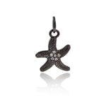Starfish Pendant Pave Clear CZ Necklace/Bracelet Charm 11x13mm - BestBeaded