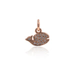 Tiny Whale Pendant Charm,Metal Pave Cubic Zirconia for diy Necklace/Bracelet Making Findings 10x8mm - BestBeaded