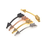 Shiny Micropavé Arrow Connector-DIY Jewelry Making Accessories   30x7mm