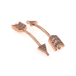 Cupid Arrow Connector Link Micro Pave Clear CZ for Personality Jewelry Making Accessories 30x7mm - BestBeaded