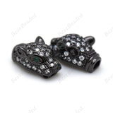 Leopard Head Bracelet Spacer Bead Charm for Mens Original Jewelry Making 17x10mm - BestBeaded
