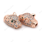 Leopard Head Bracelet Spacer Bead Charm for Mens Original Jewelry Making 17x10mm - BestBeaded