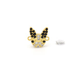 Shiny Micropave Bunny Connector-DIY Jewelry Making Accessories   11x11mm