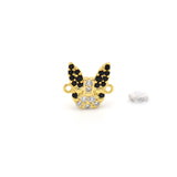 Shiny Micropave Bunny Connector-DIY Jewelry Making Accessories   11x11mm