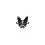 Shiny Micropave Bunny Connector-DIY Jewelry Making Accessories   11x11mm