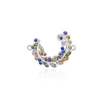 Shiny Wave Zircon Connector-DIY Jewelry Making Accessories    20x14mm