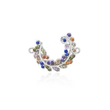 Shiny Wave Zircon Connector-DIY Jewelry Making Accessories    20x14mm