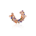 Shiny Wave Zircon Connector-DIY Jewelry Making Accessories    20x14mm