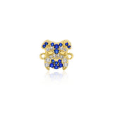 Exquisite Micropave Bulldog Connector-Animal Pendant-DIY Jewelry Making Accessories     11x10mm