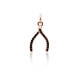Wish Bone Necklace Pendant Charm,Lucky Pendant for DIY Bracelet Jewelry Making 10x17mm - BestBeaded