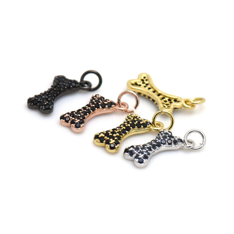 Dog Bone Pendant Charm,Personalized Jewelry Making Accessory 13x7mm - BestBeaded