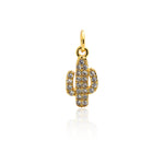Shiny Cactus Zircon Pendant-DIY Jewelry Making Accessories    7x9mm