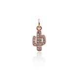 Shiny Cactus Zircon Pendant-DIY Jewelry Making Accessories    7x9mm