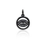 Evil Eye Necklace Pendant Charm,CZ Spacer Bead for Jewelry Making Supplies 13x11mm - BestBeaded