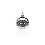 Evil Eye Necklace Pendant Charm,CZ Spacer Bead for Jewelry Making Supplies 13x11mm - BestBeaded