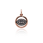 Evil Eye Necklace Pendant Charm,CZ Spacer Bead for Jewelry Making Supplies 13x11mm - BestBeaded