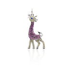 Exquisite Giraffe Zircon Pendant-Animal Pendant    28x14mm