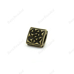 Flat Square Loose Beads,Woven Gemstone Bracelet Spacer Bead Charm for Original Jewelry Findings 9x9mm - BestBeaded