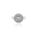 Minimalist Round Zircon Connector-Suitable For Bracelet Beading   14x10mm