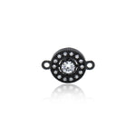 Minimalist Round Zircon Connector-Suitable For Bracelet Beading   14x10mm