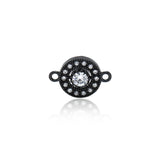 Minimalist Round Zircon Connector-Suitable For Bracelet Beading   14x10mm