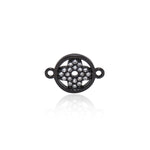 Minimalist Four-Leaf Clover Zircon Connector-Suitable For Bracelet Beading    14x10mm