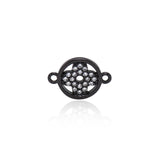 Minimalist Four-Leaf Clover Zircon Connector-Suitable For Bracelet Beading    14x10mm