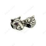 Tiger Bead Animal Spacer Charm Bracelet Making Supplies 12x11mm - BestBeaded