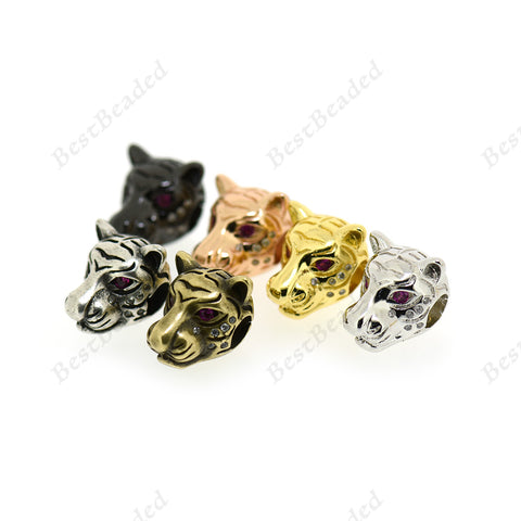 Tiger Bead Animal Spacer Charm Bracelet Making Supplies 12x11mm - BestBeaded