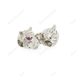 Tiger Bead Animal Spacer Charm Bracelet Making Supplies 12x11mm - BestBeaded