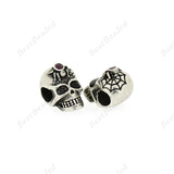 Skull Head Charm Large Hole Bracelet Spacer Beads Supplies 10x16mm - BestBeaded