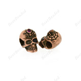 Skull Head Charm Large Hole Bracelet Spacer Beads Supplies 10x16mm - BestBeaded