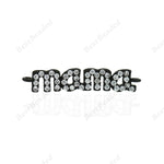Mini Mama Connector Links,Clear CZ Micro Pave Charms for Mother Bracelet/Necklace Making Findings 24x5mm - BestBeaded