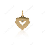 Stainless Steel Heart Pendant Charm, Bracelet/Necklace Jewelry Findings 12x12mm - BestBeaded