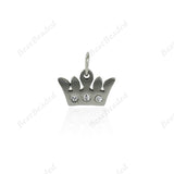 Stainless Steel King Crown Pendant Jewelry Supplies 12x8mm - BestBeaded