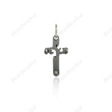 Stainless Steel Christian Cross Pendant,Bracelet/Necklace Spacer Charm,DIY Jewelry Making Accessory 9x15mm - BestBeaded