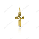 Stainless Steel Christian Cross Pendant,Bracelet/Necklace Spacer Charm,DIY Jewelry Making Accessory 9x15mm - BestBeaded