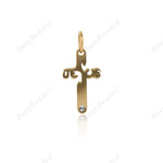 Stainless Steel Christian Cross Pendant,Bracelet/Necklace Spacer Charm,DIY Jewelry Making Accessory 9x15mm - BestBeaded
