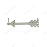 Stainless Steel Arrow Connector Charm,CZ Arrow Necklace Spacer Link for Jewelry Making Accessory 27x7mm - BestBeaded