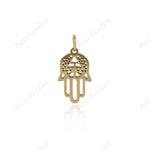Hamsa Hand Necklace Pendant,Stainless Steel Fatima Amulet Pendant 10x17mm - BestBeaded
