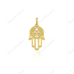 Hamsa Hand Necklace Pendant,Stainless Steel Fatima Amulet Pendant 10x17mm - BestBeaded