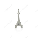 Stainless Steels Paris Eiffel Tower Pendant 8x17mm - BestBeaded