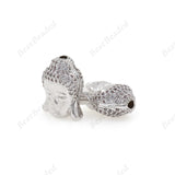 Buddha Beads,CZ/Crystal Lucky Jewelry, Religion Bracelet Making Supplies 12x15mm - BestBeaded