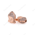 Buddha Beads,CZ/Crystal Lucky Jewelry, Religion Bracelet Making Supplies 12x15mm - BestBeaded