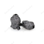 Buddha Beads,CZ/Crystal Lucky Jewelry, Religion Bracelet Making Supplies 12x15mm - BestBeaded