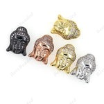 Buddha Beads,CZ/Crystal Lucky Jewelry, Religion Bracelet Making Supplies 12x15mm - BestBeaded