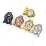 Buddha Beads,CZ/Crystal Lucky Jewelry, Religion Bracelet Making Supplies 12x15mm - BestBeaded