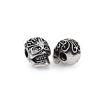 Skull Head Beads Antique Skull Spacer Beads 8x12mm - BestBeaded