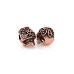 Skull Head Beads Antique Skull Spacer Beads 8x12mm - BestBeaded